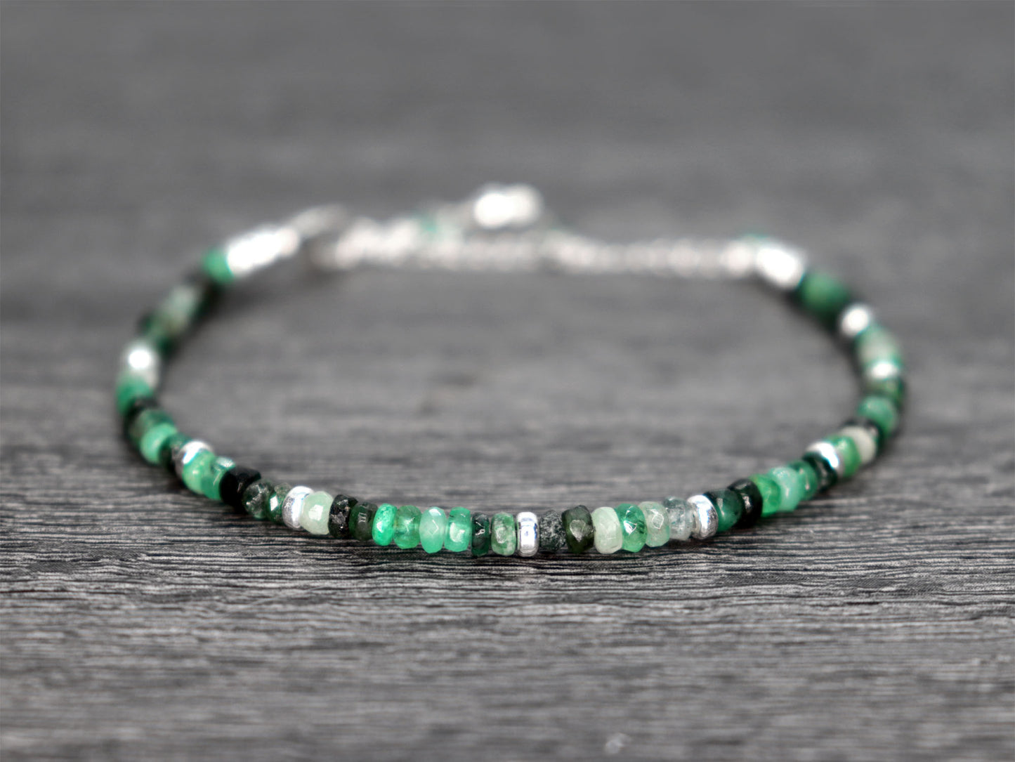 Emerald Bracelet, May Birthstone Bracelet