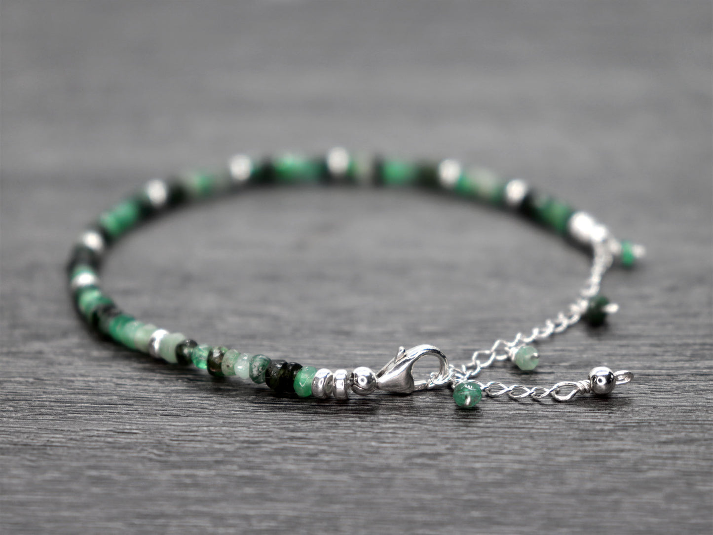 Emerald Bracelet, May Birthstone Bracelet