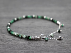 Emerald Bracelet, May Birthstone Bracelet