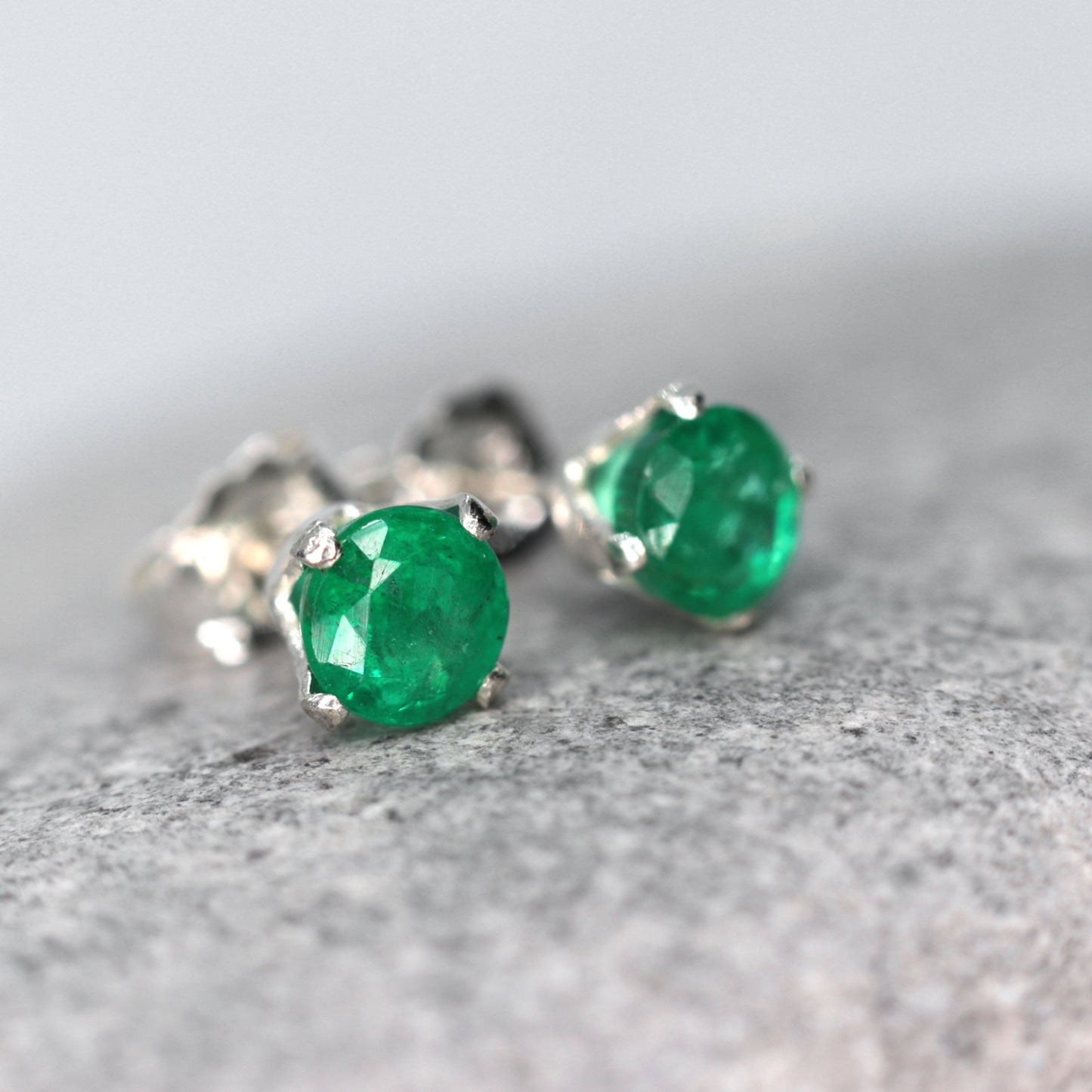 Emerald Stud Earrings