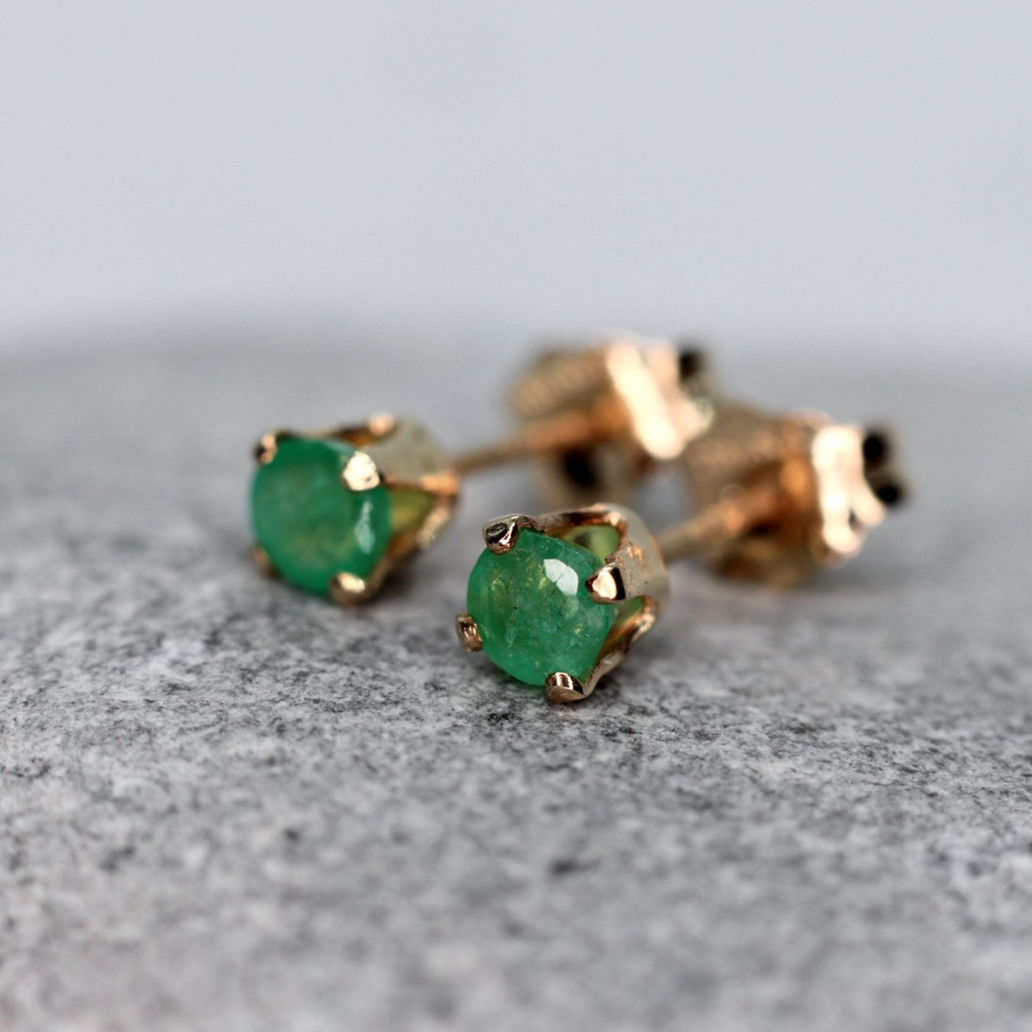 Emerald Stud Earrings