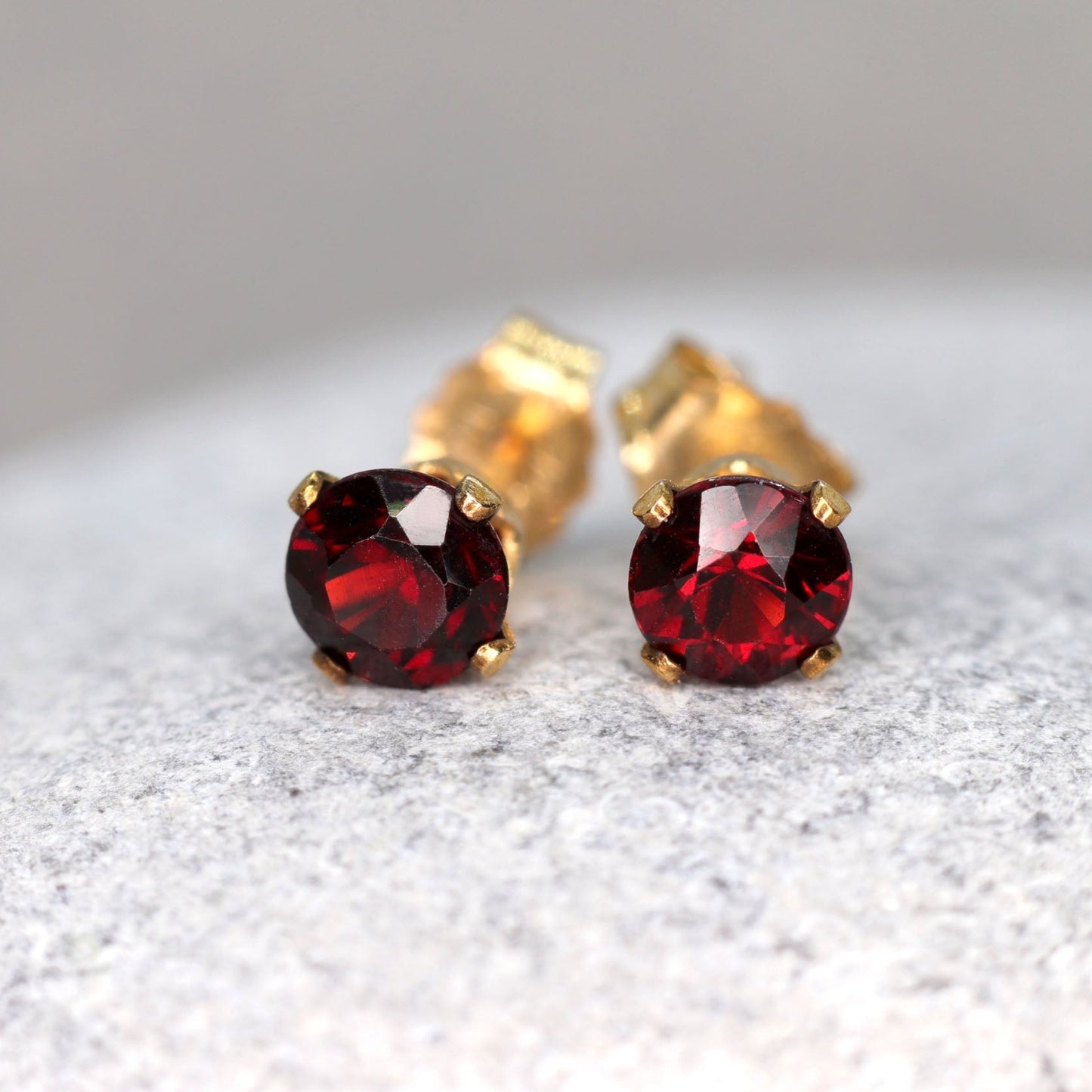 Garnet Stud Earrings