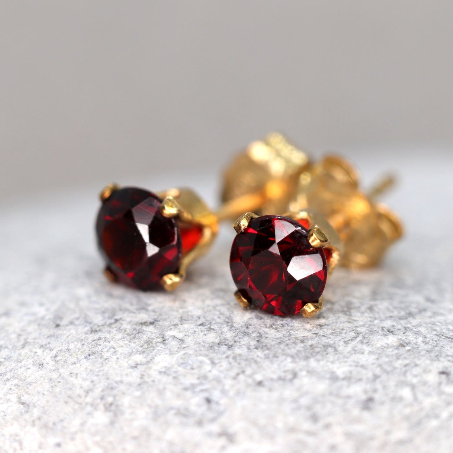 Garnet Stud Earrings