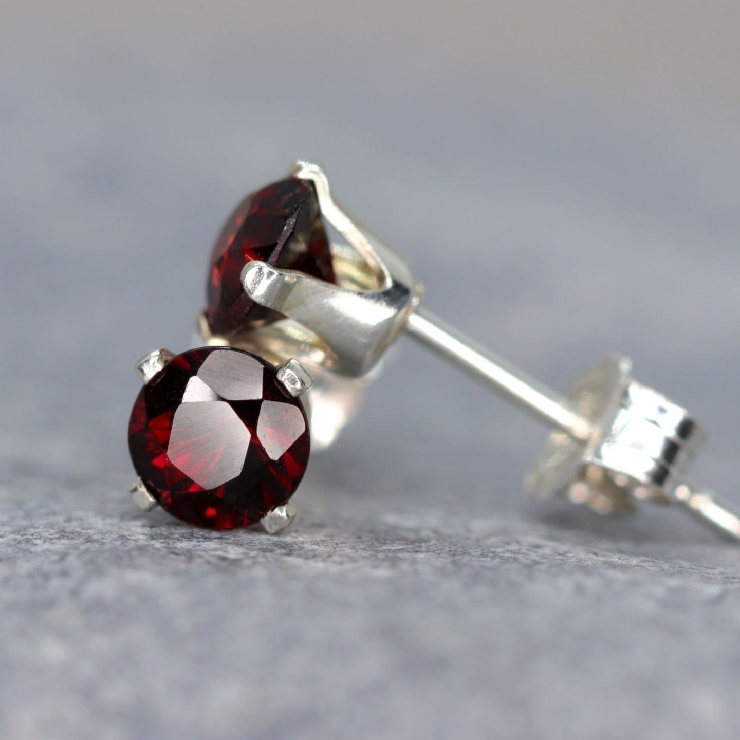 Garnet Stud Earrings