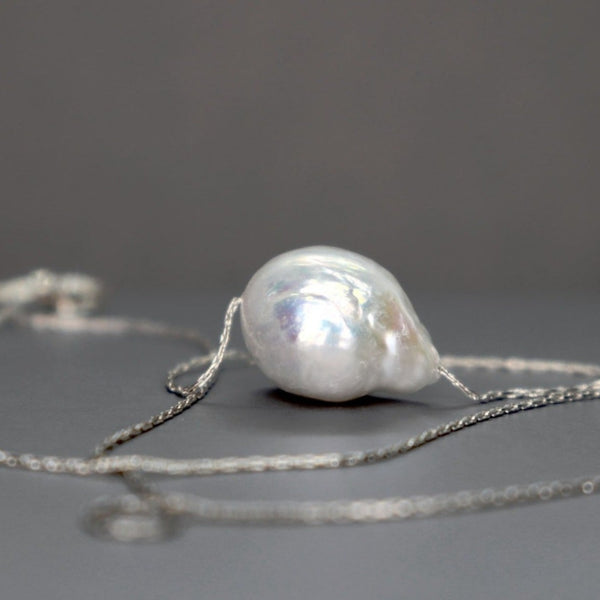 Floating Nucleated Edison Freshwater Pearl Necklace