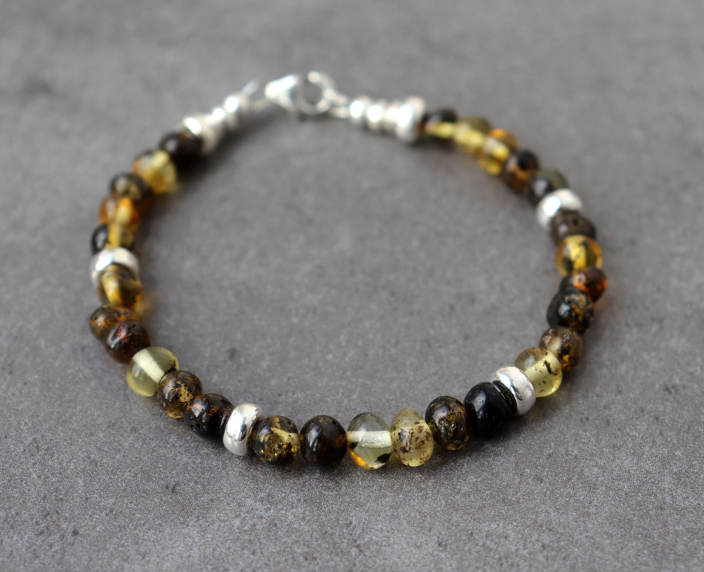 Green Baltic Amber Unisex Bracelet