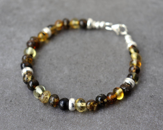 Green Baltic Amber Unisex Bracelet