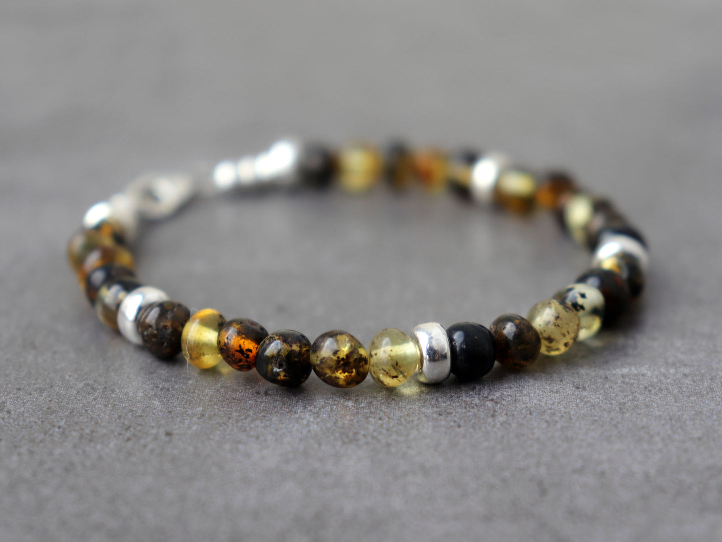 Green Baltic Amber Unisex Bracelet