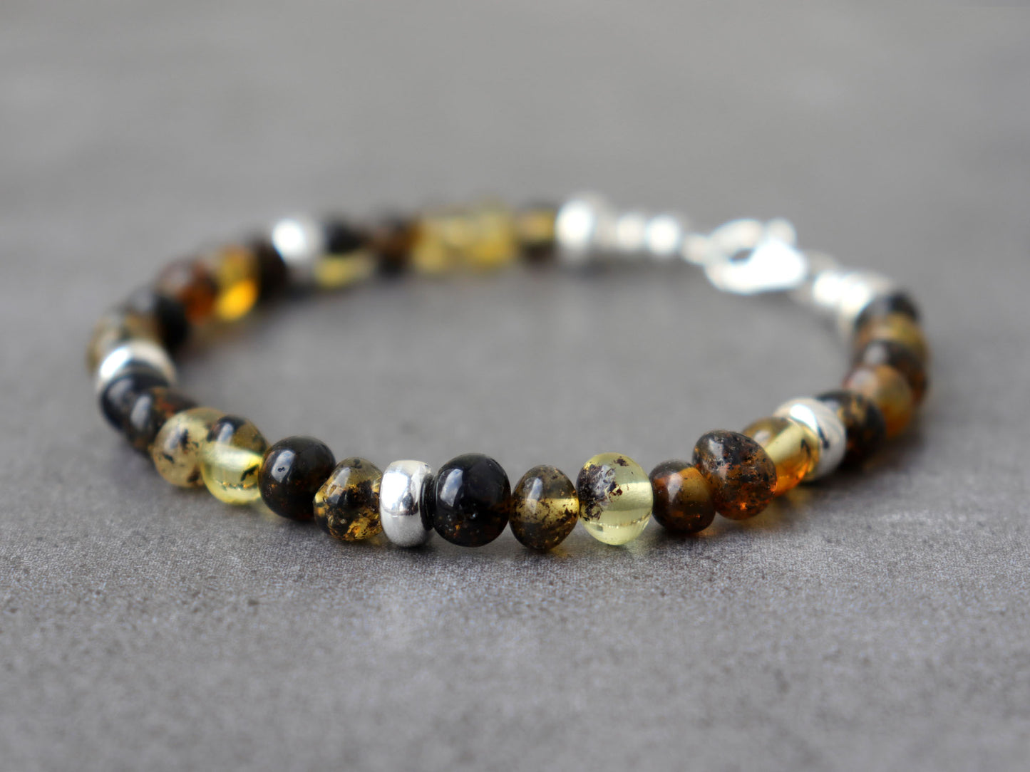 Green Baltic Amber Unisex Bracelet