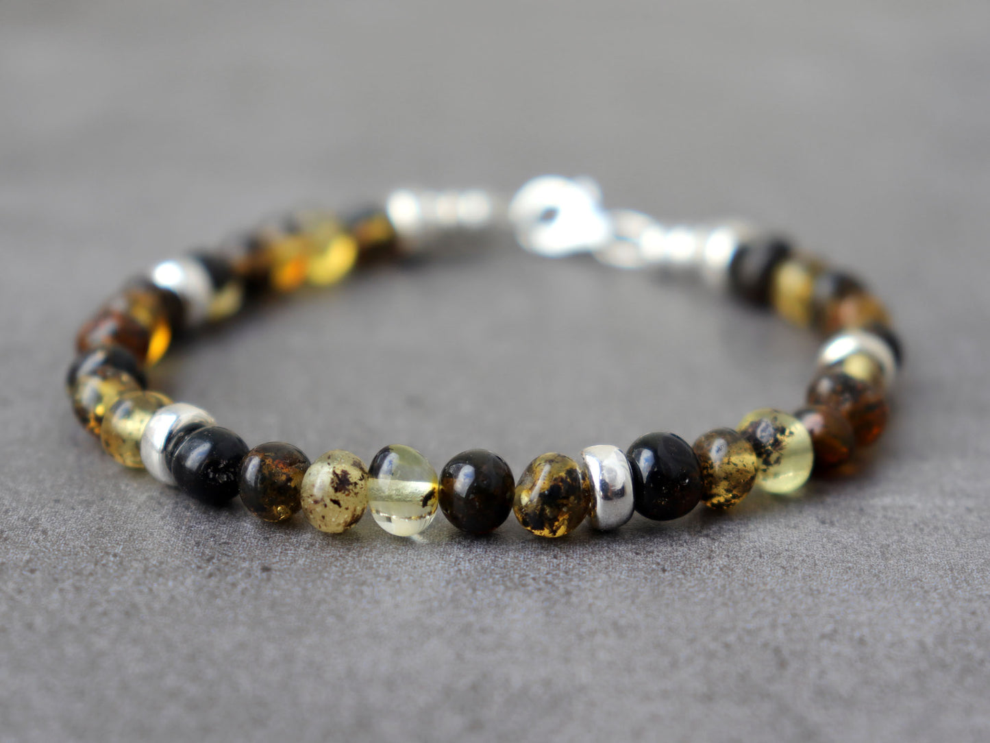 Green Baltic Amber Unisex Bracelet