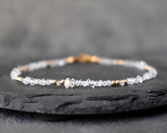 Tiny Herkimer Diamond Bracelet