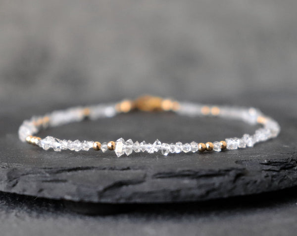 Herkimer Diamond Bracelet Natural Herkimer Diamond Crystal Metaphysical  Crystal Beads Bracelet Herkimer Diamond Jewelry - Etsy