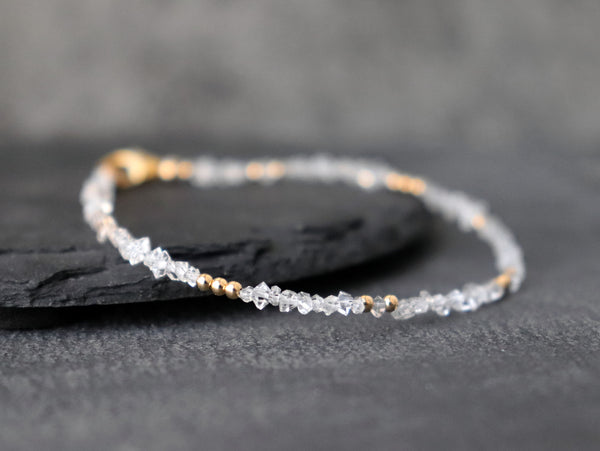 Tiny Herkimer Diamond Bracelet