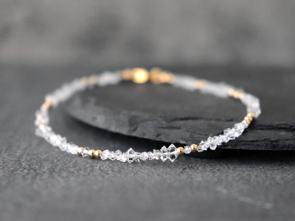 Tiny Herkimer Diamond Bracelet