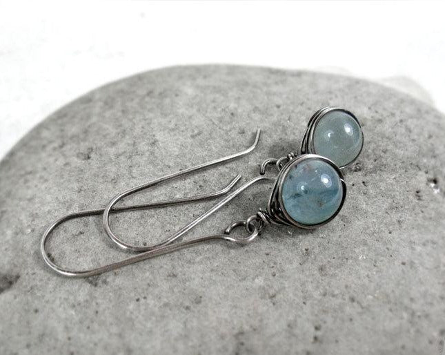 Long Aquamarine Earrings