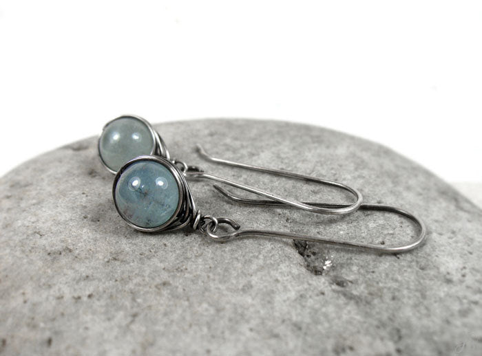 Long Aquamarine Earrings