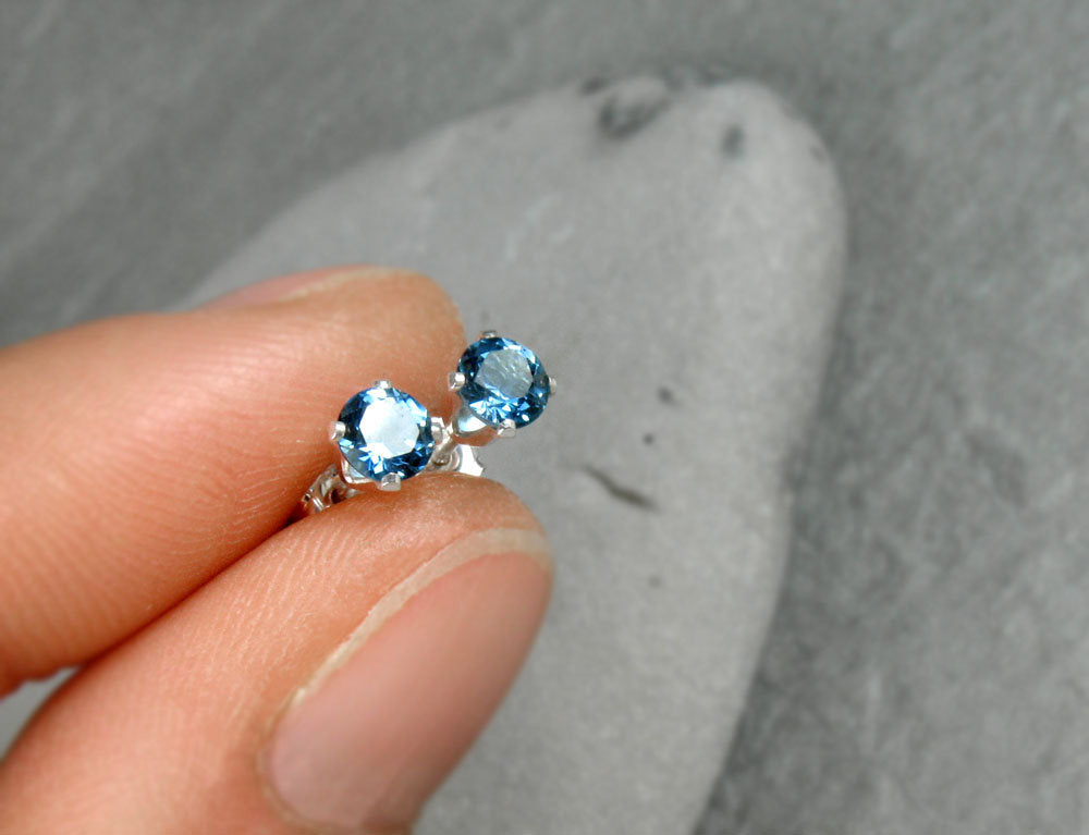 London Blue Topaz Stud Earrings