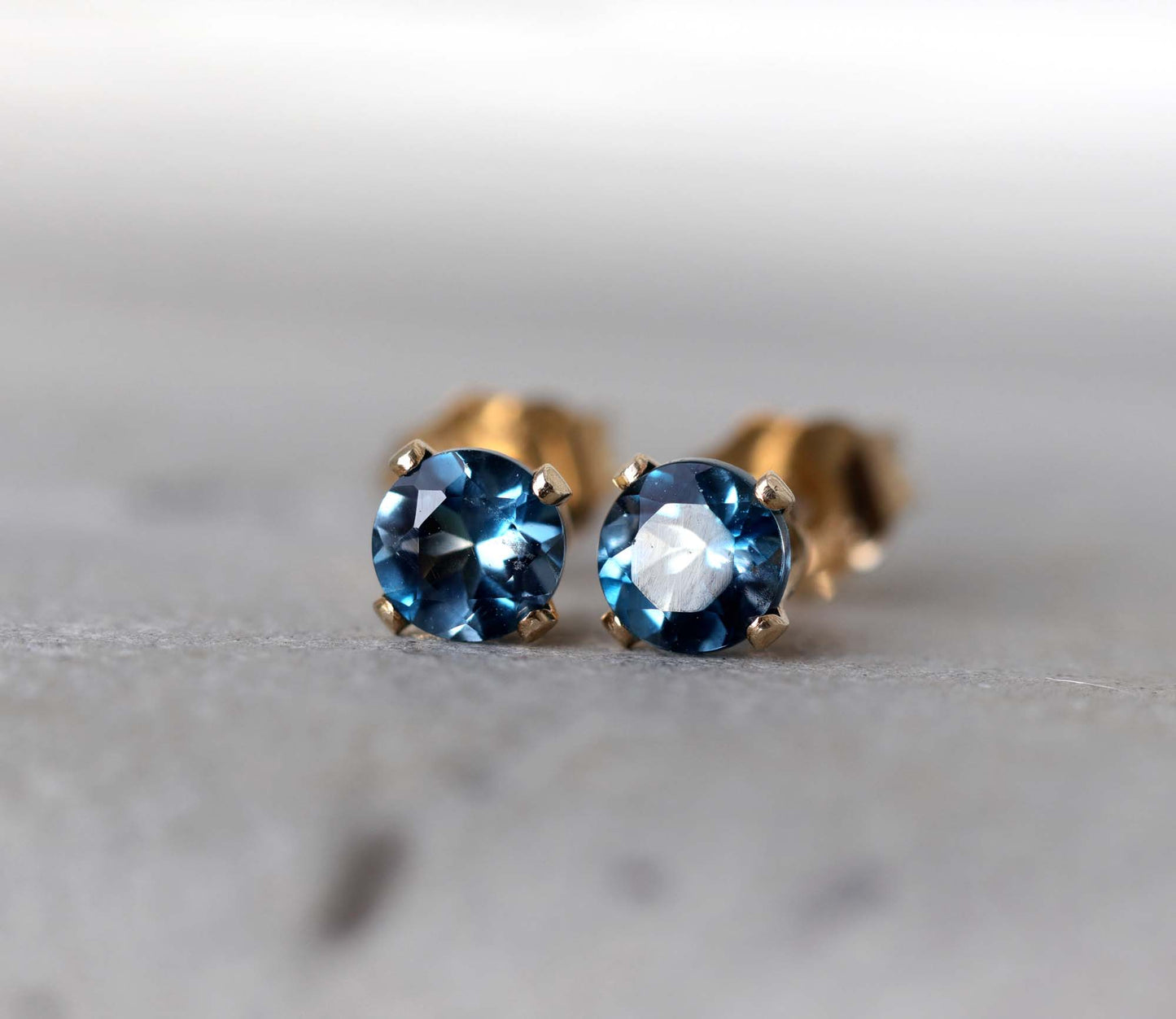 London Blue Topaz Stud Earrings