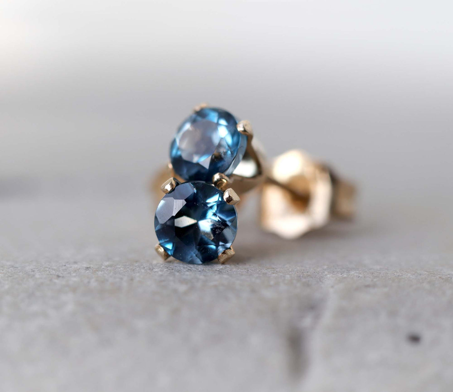 London Blue Topaz Stud Earrings