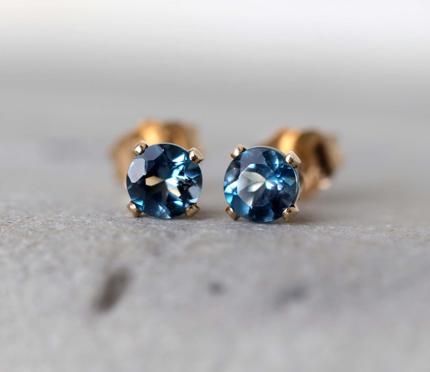 London Blue Topaz Stud Earrings