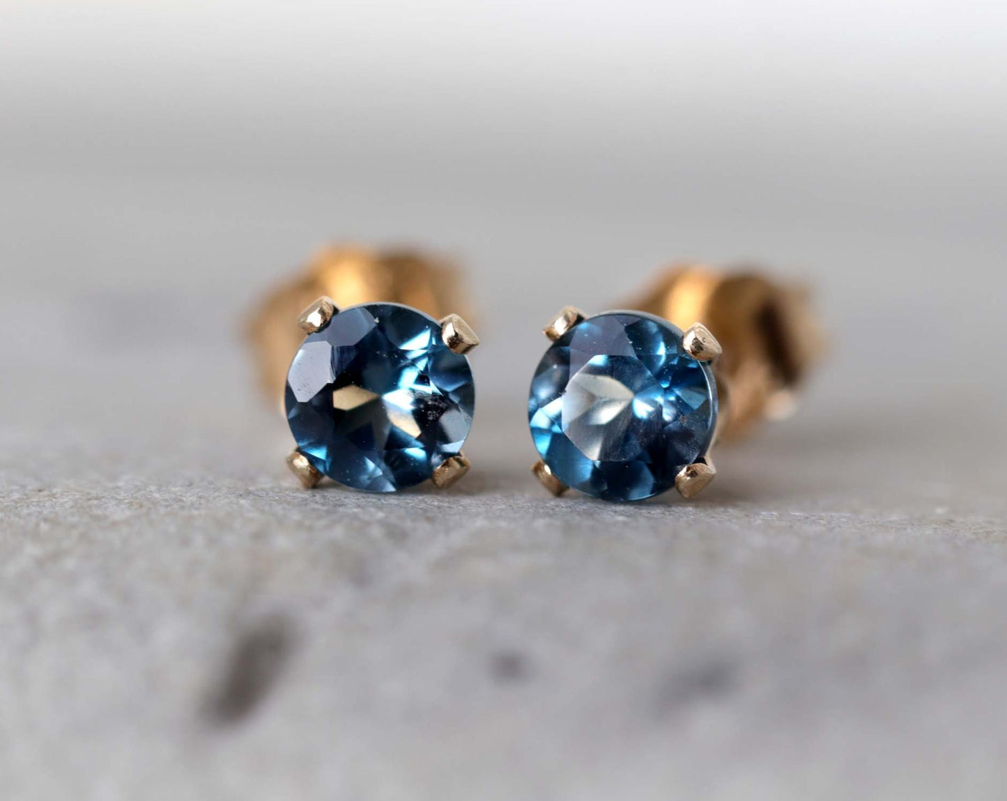 London Blue Topaz Stud Earrings