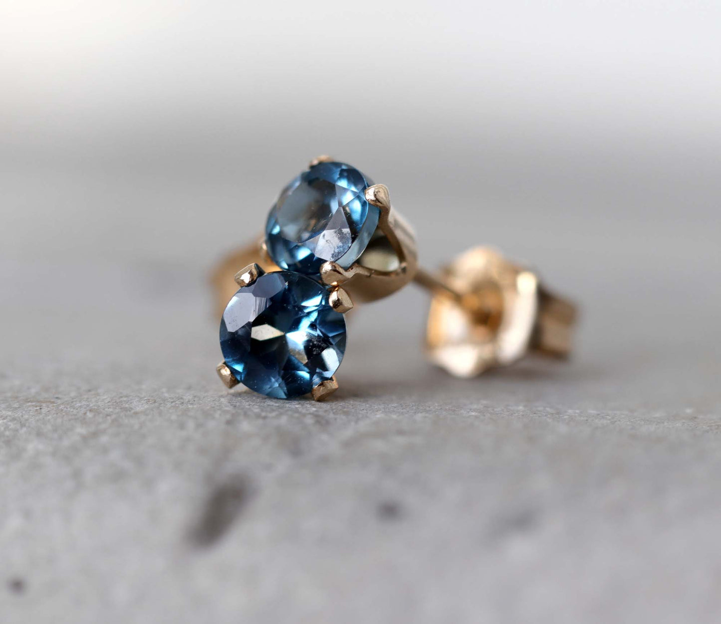 London Blue Topaz Stud Earrings