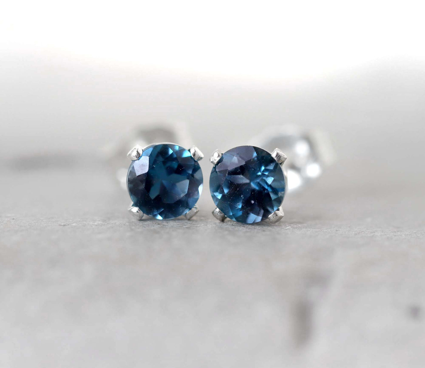 London Blue Topaz Stud Earrings