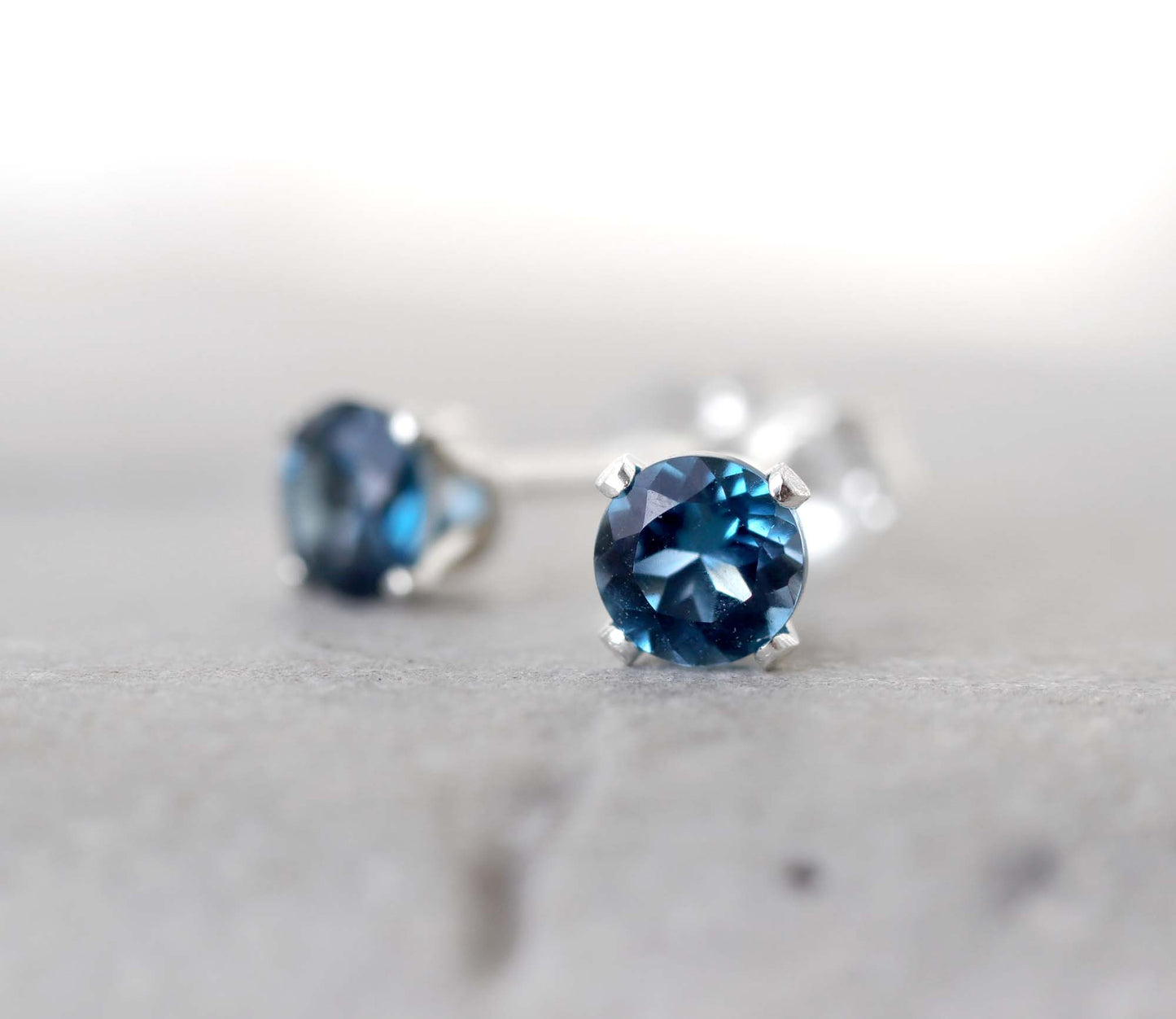 London Blue Topaz Stud Earrings