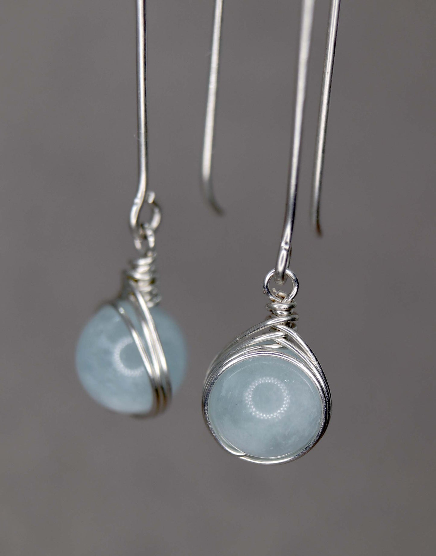 Long Aquamarine Earrings