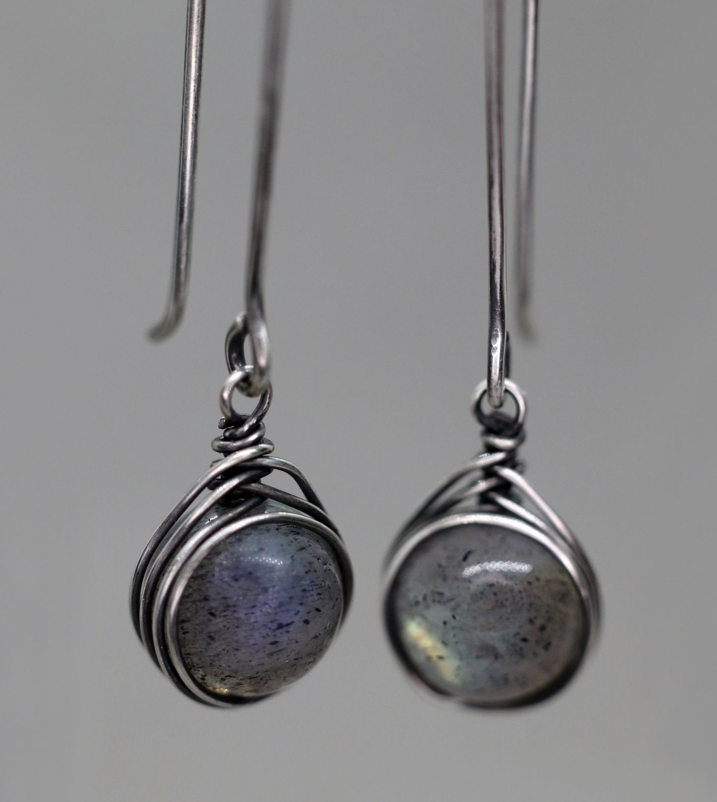 Labradorite Long Dangle Earrings