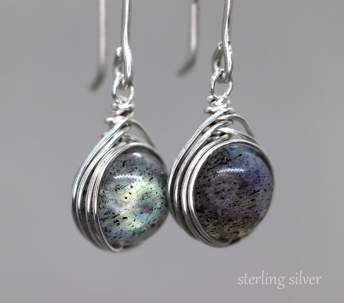 Labradorite Long Dangle Earrings