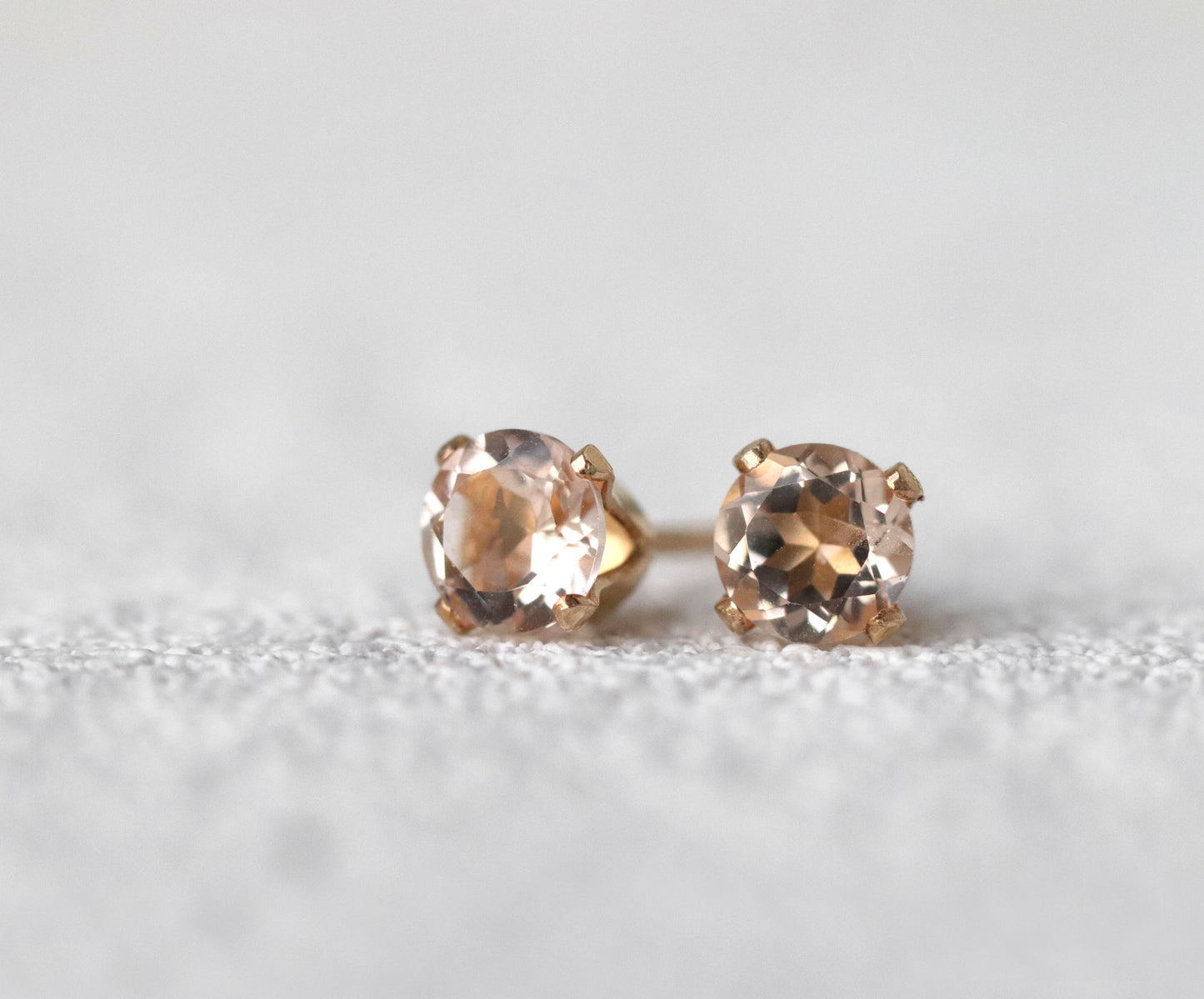 Morganite Stud Earrings