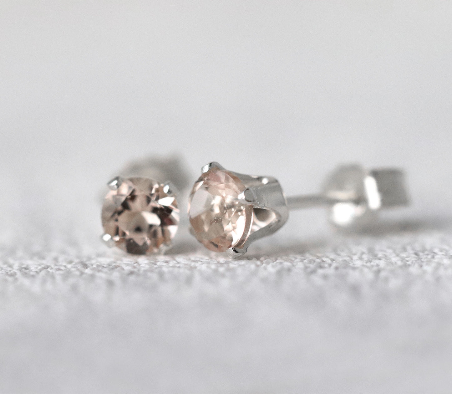 Morganite Stud Earrings