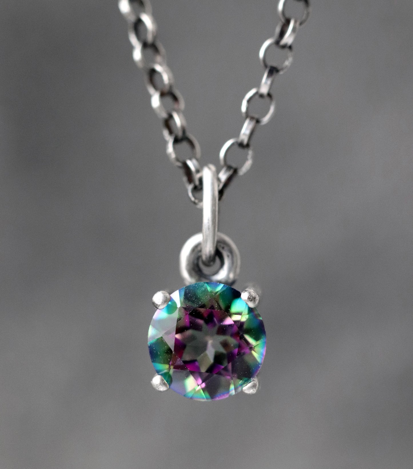 Mystic Fire Topaz Pendant Necklace