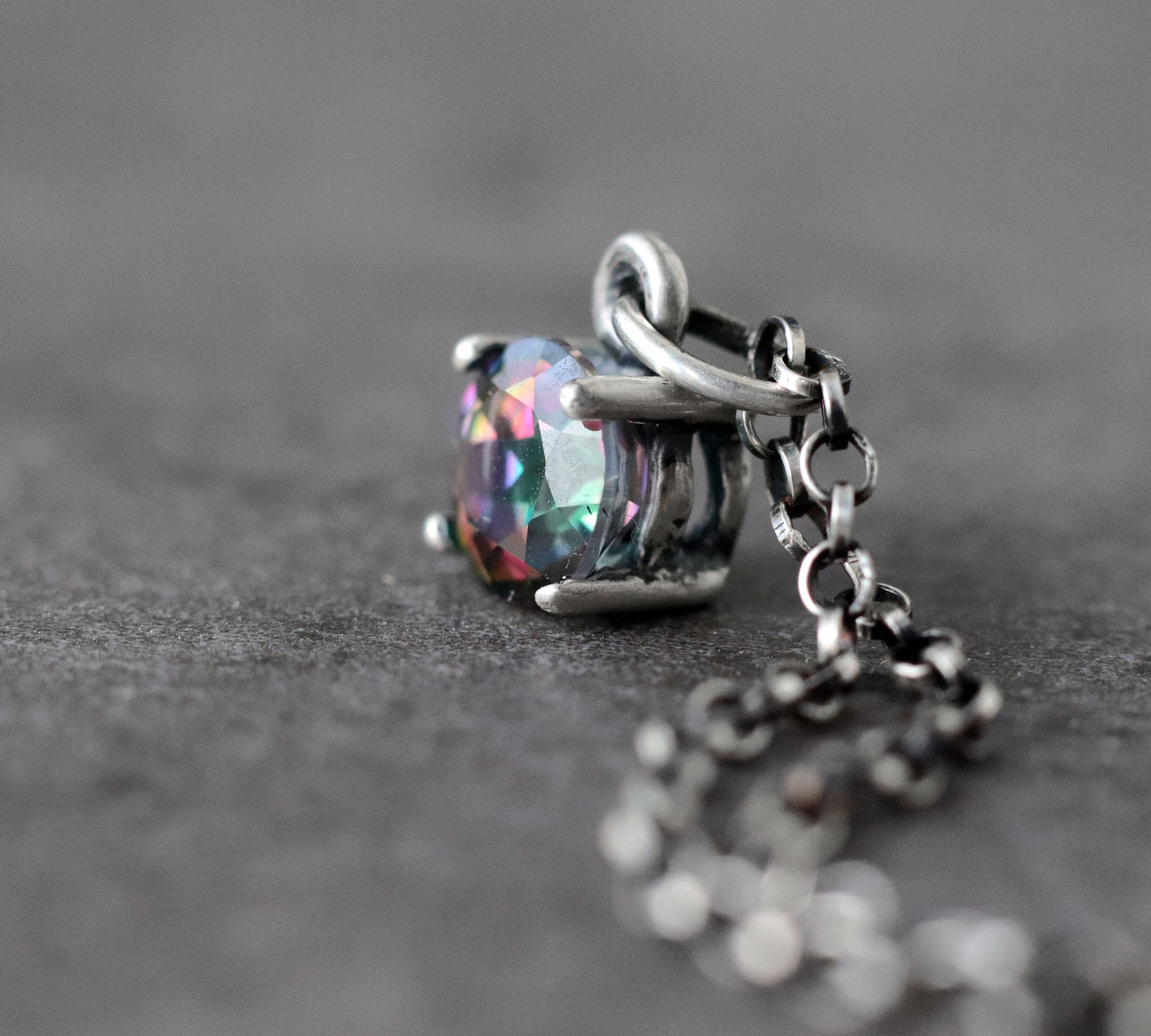 Mystic Fire Topaz Pendant Necklace