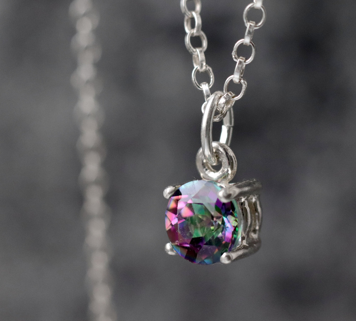 Mystic Fire Topaz Pendant Necklace