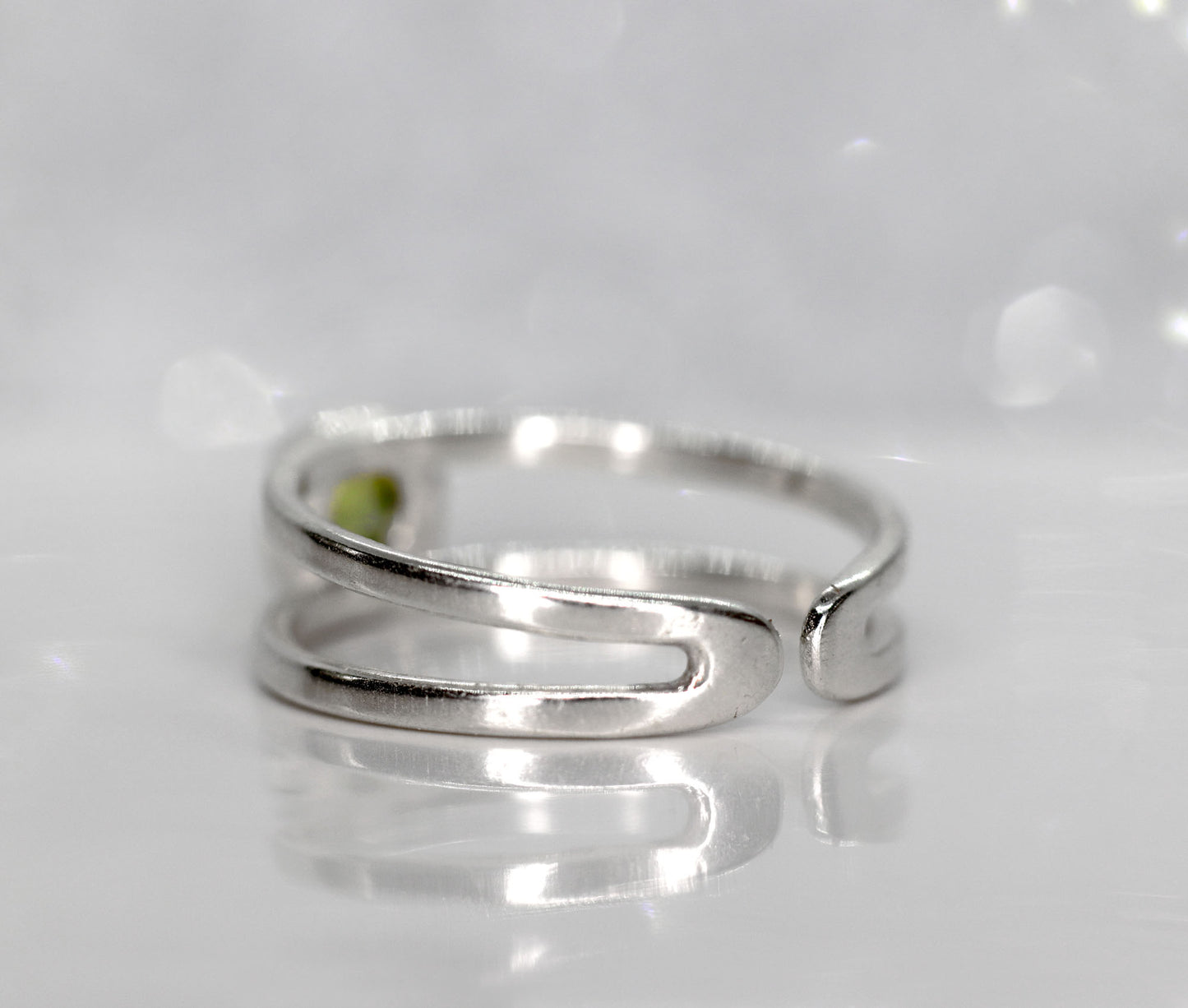 Peridot Double Band Ring