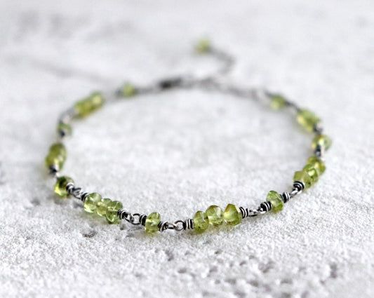 Peridot Clasp Bracelet