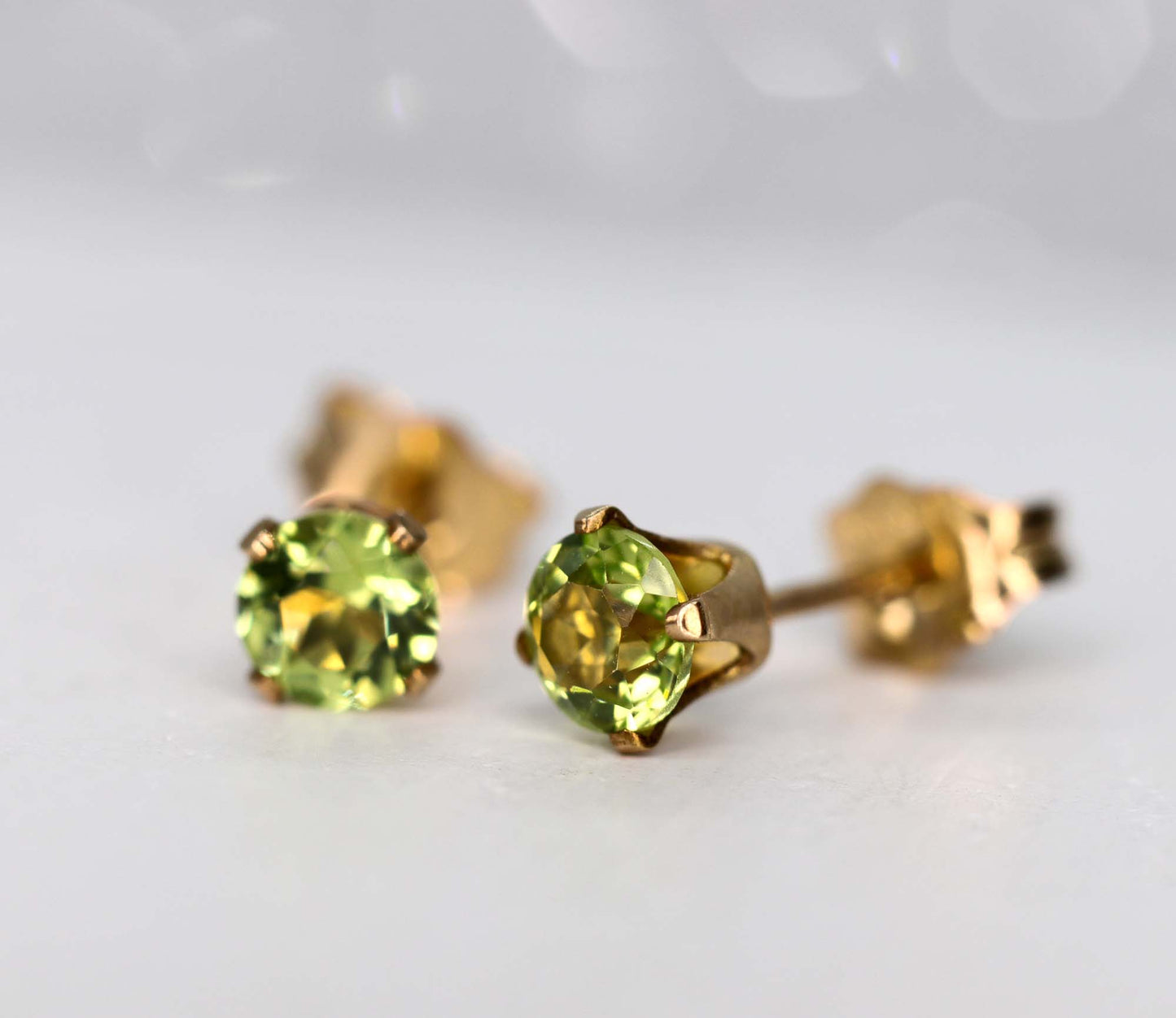 Peridot Stud Earrings