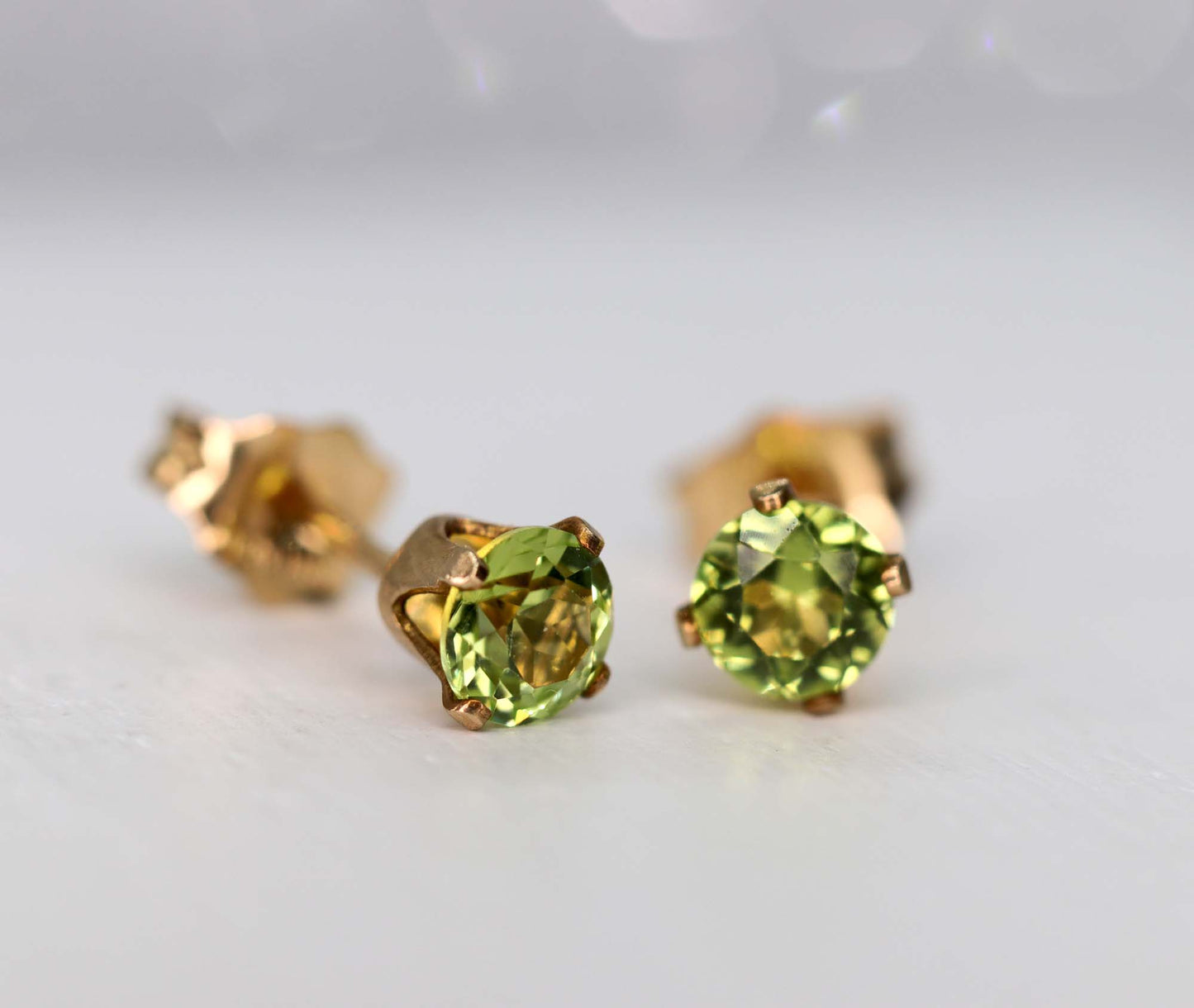 Peridot Stud Earrings