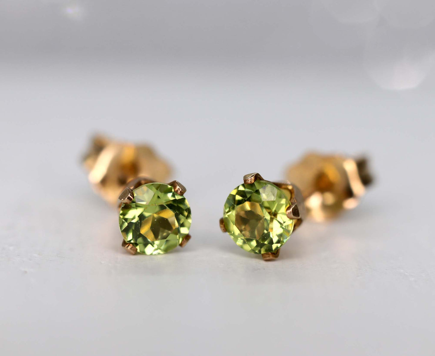 Peridot Stud Earrings