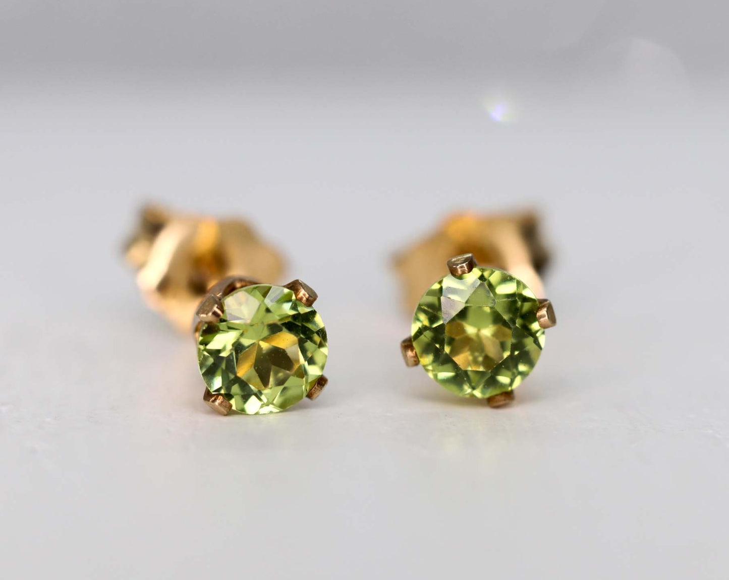 Peridot Stud Earrings