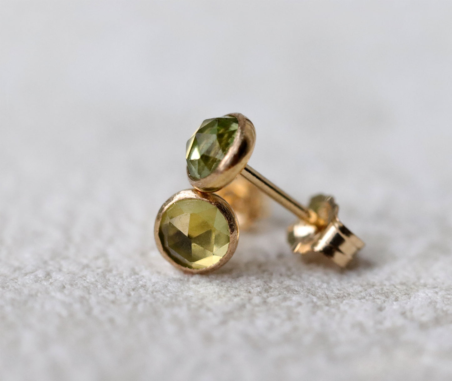 Peridot Stud Earrings, Single or Pair