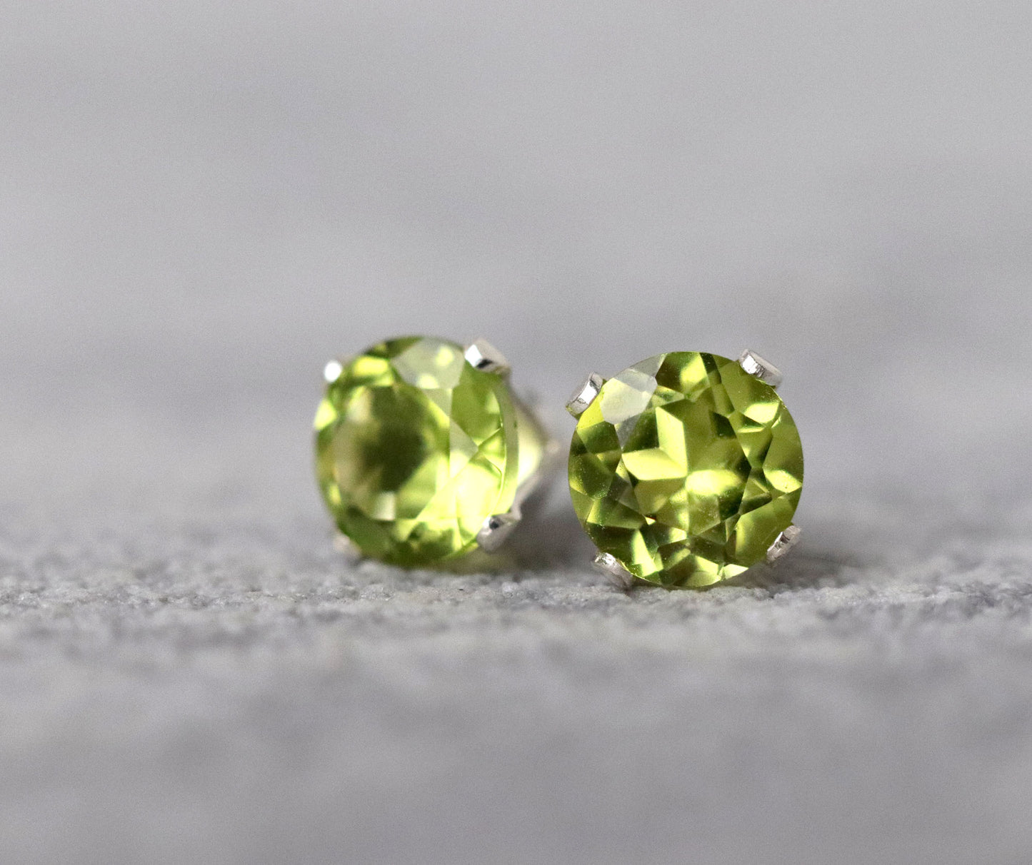 Peridot Stud Earrings