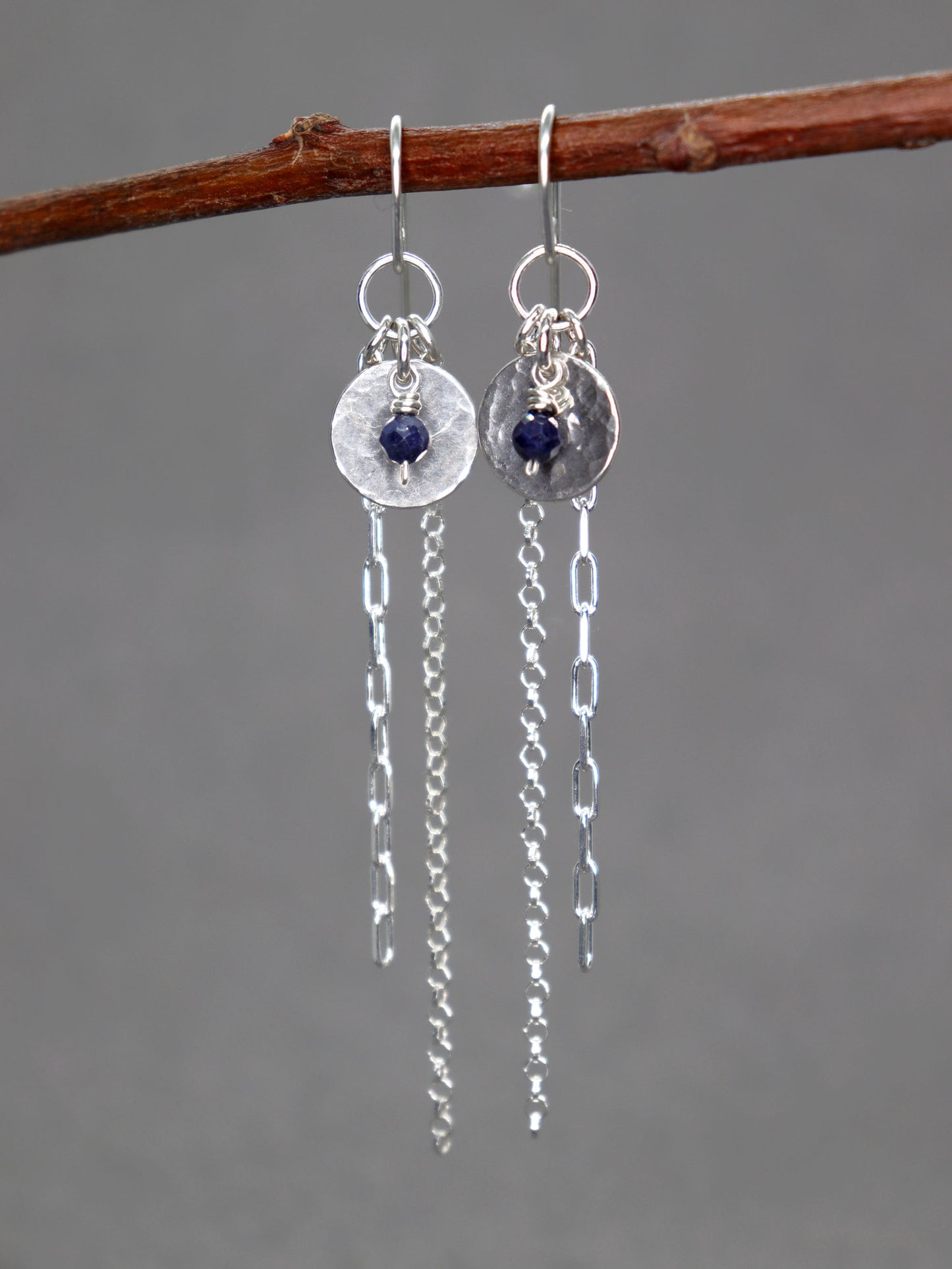 Boho Style Sapphire Earrings