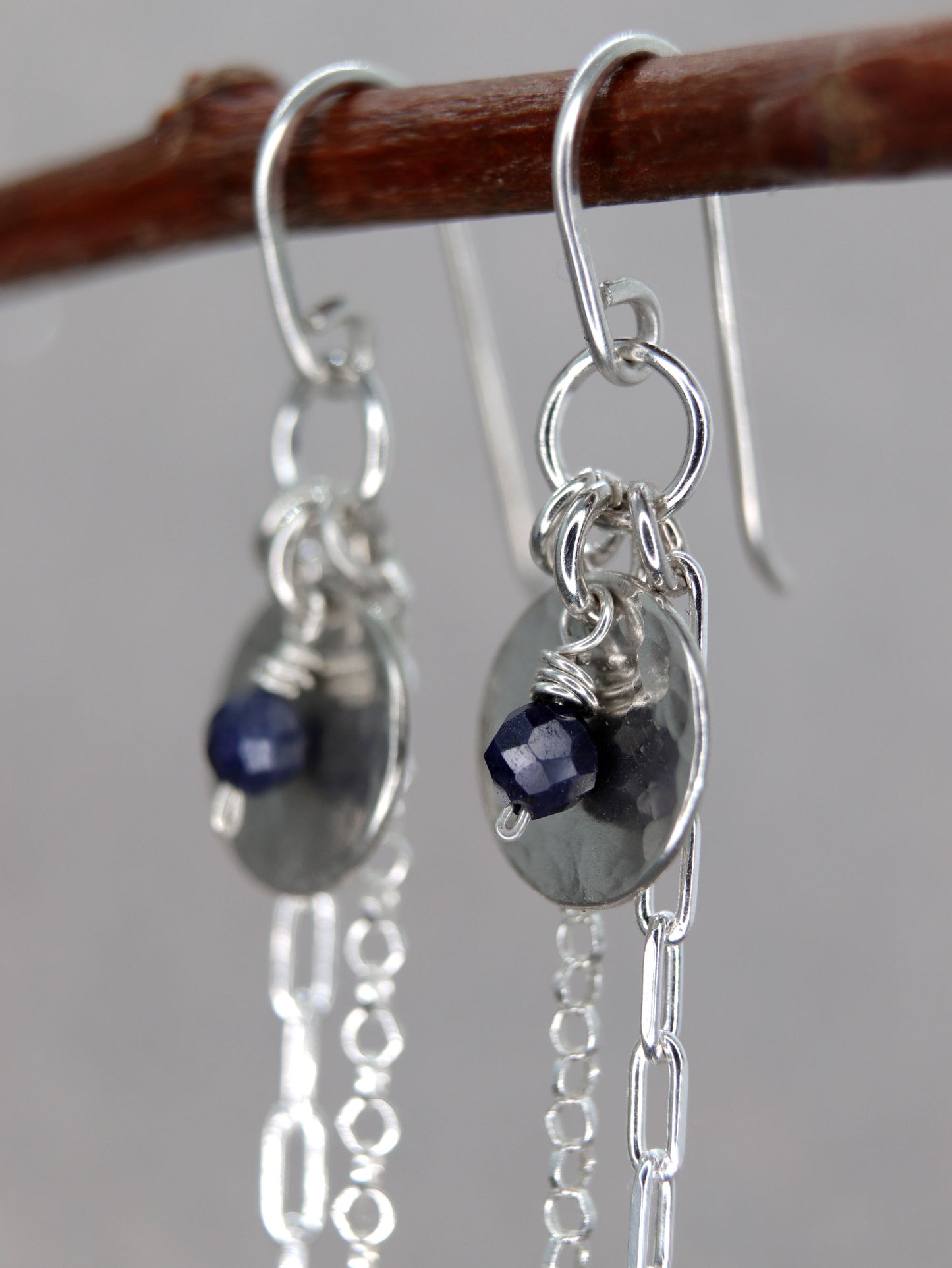 Boho Style Sapphire Earrings