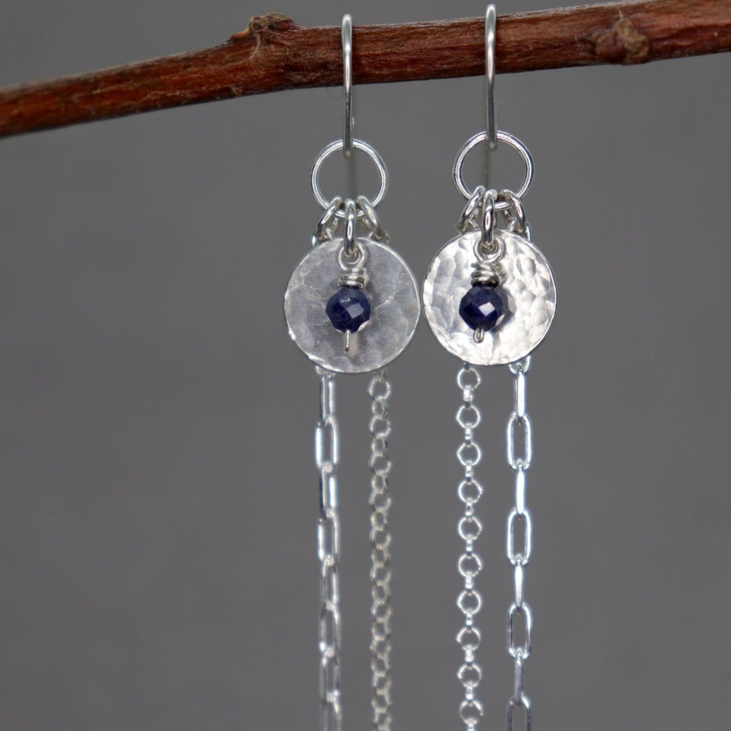 Boho Style Sapphire Earrings