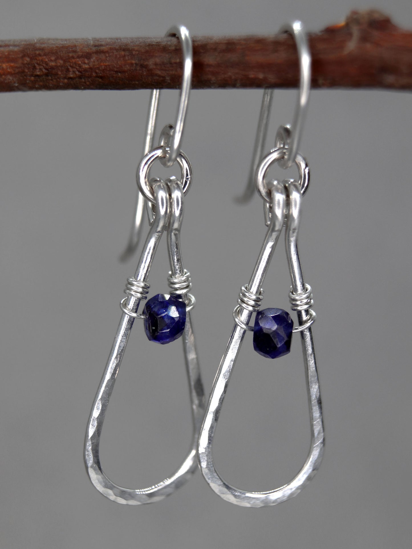 Sapphire / Emerald / Ruby Teardrop Earrings