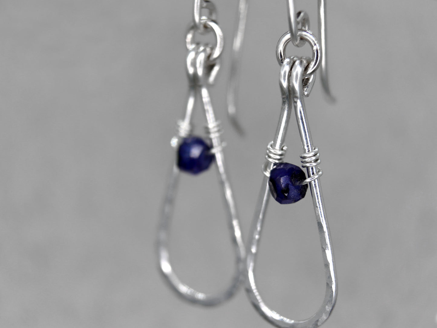 Sapphire / Emerald / Ruby Teardrop Earrings