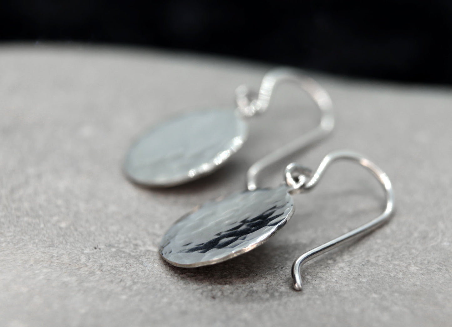 Hammered Sterling Silver Coin / Disc Earrings